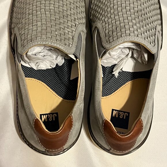 NWOT Johnston & Murphy McGuffey Woven Slip-On Loafers | Gray | Men's 11.5M - Picture 4 of 9